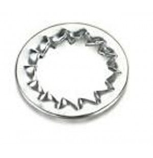 M5 INT SERRATED WASHER SILVER PLATED